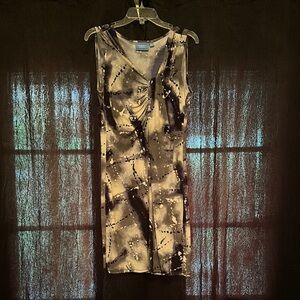 Simply Vera Vera Wang Sleeveless Dress - Black and Cream